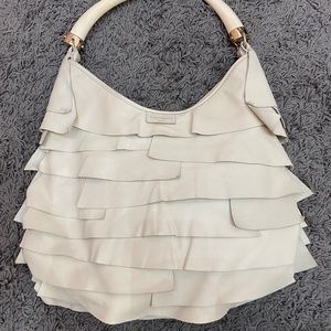 🔴SOLD🔴 Yves Saint Laurent St. Tropez White Leather Shoulder Bag